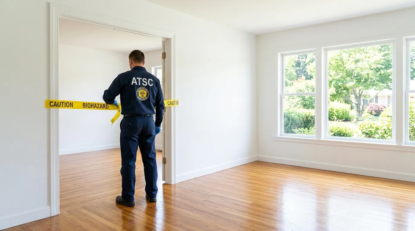 Certified biohazard cleanup crew performing Decomposition Cleanup in East Rancho Dominguez